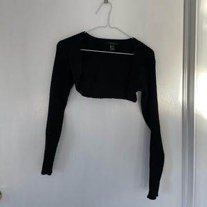 Ribbed cropped cardigan